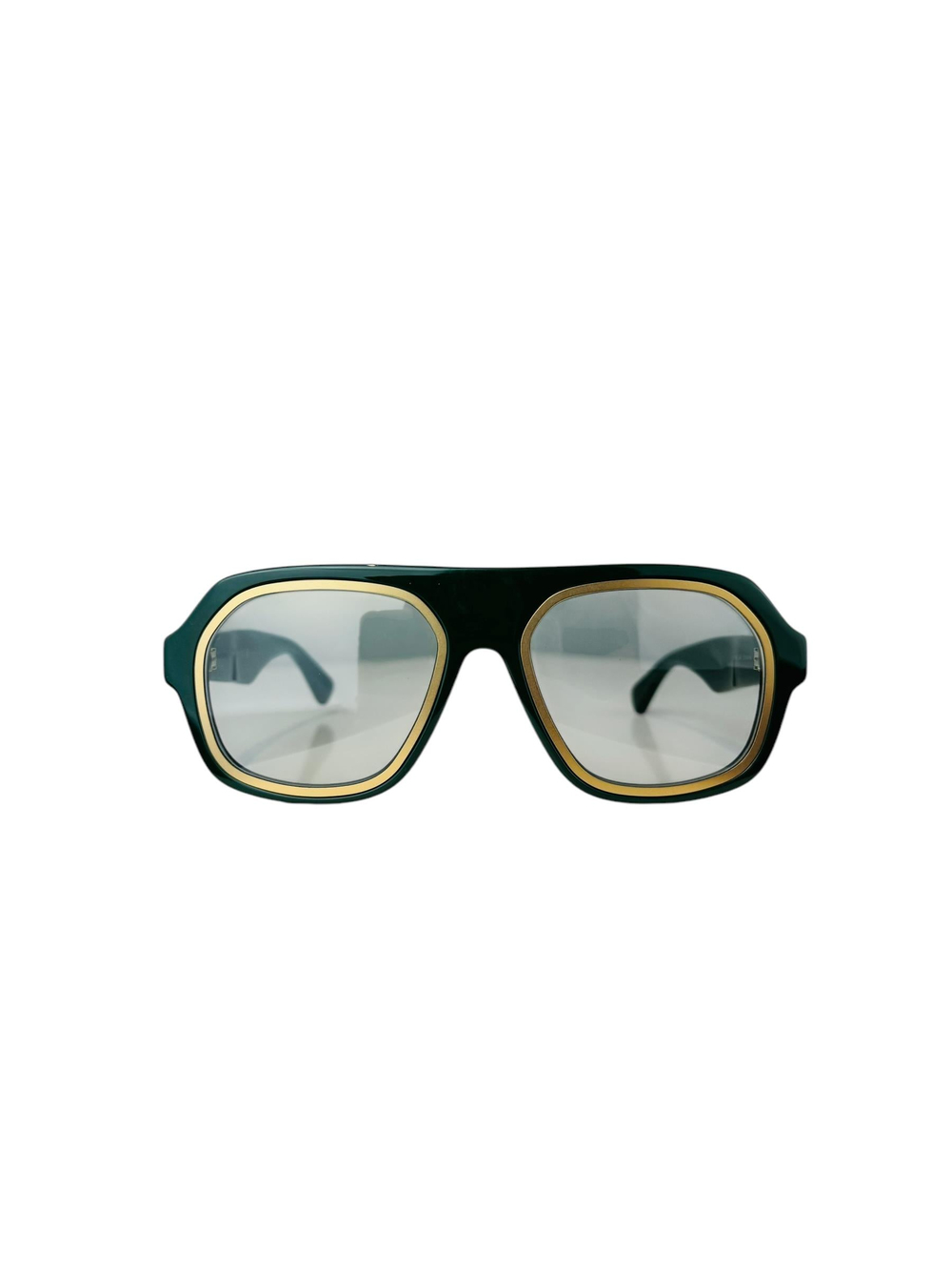 BOTTEGA VENETA DUCK GREEN SUNGLASSES