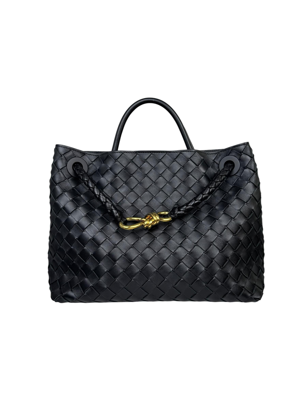 BOTTEGA VENETA MEDIUM BLACK ANDIAMO BAG