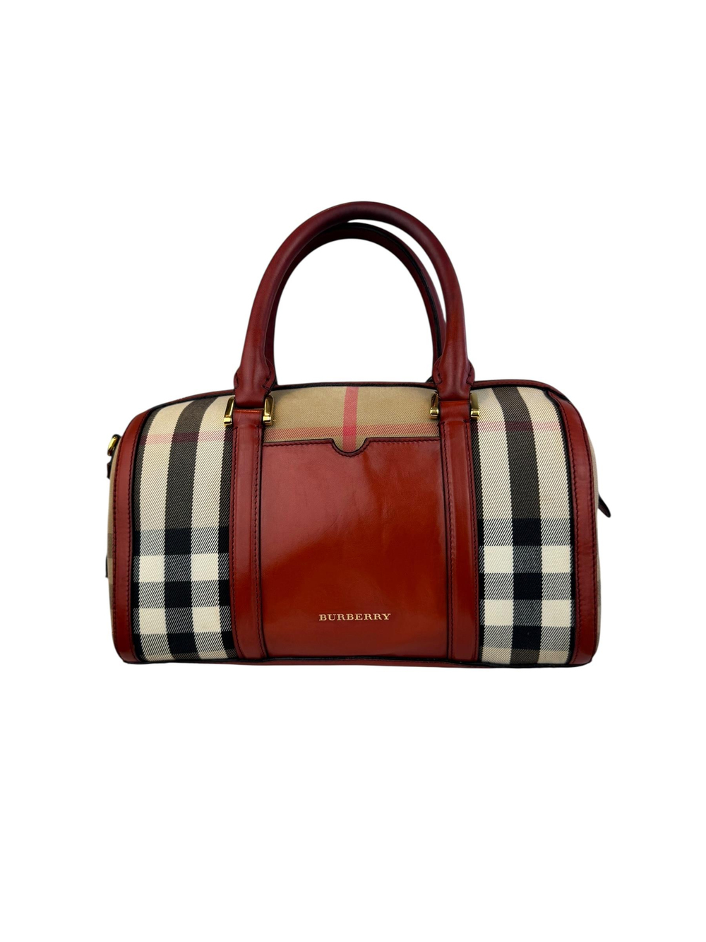 BURBERRY CANVAS CHECK ALCHESTER BAG 
