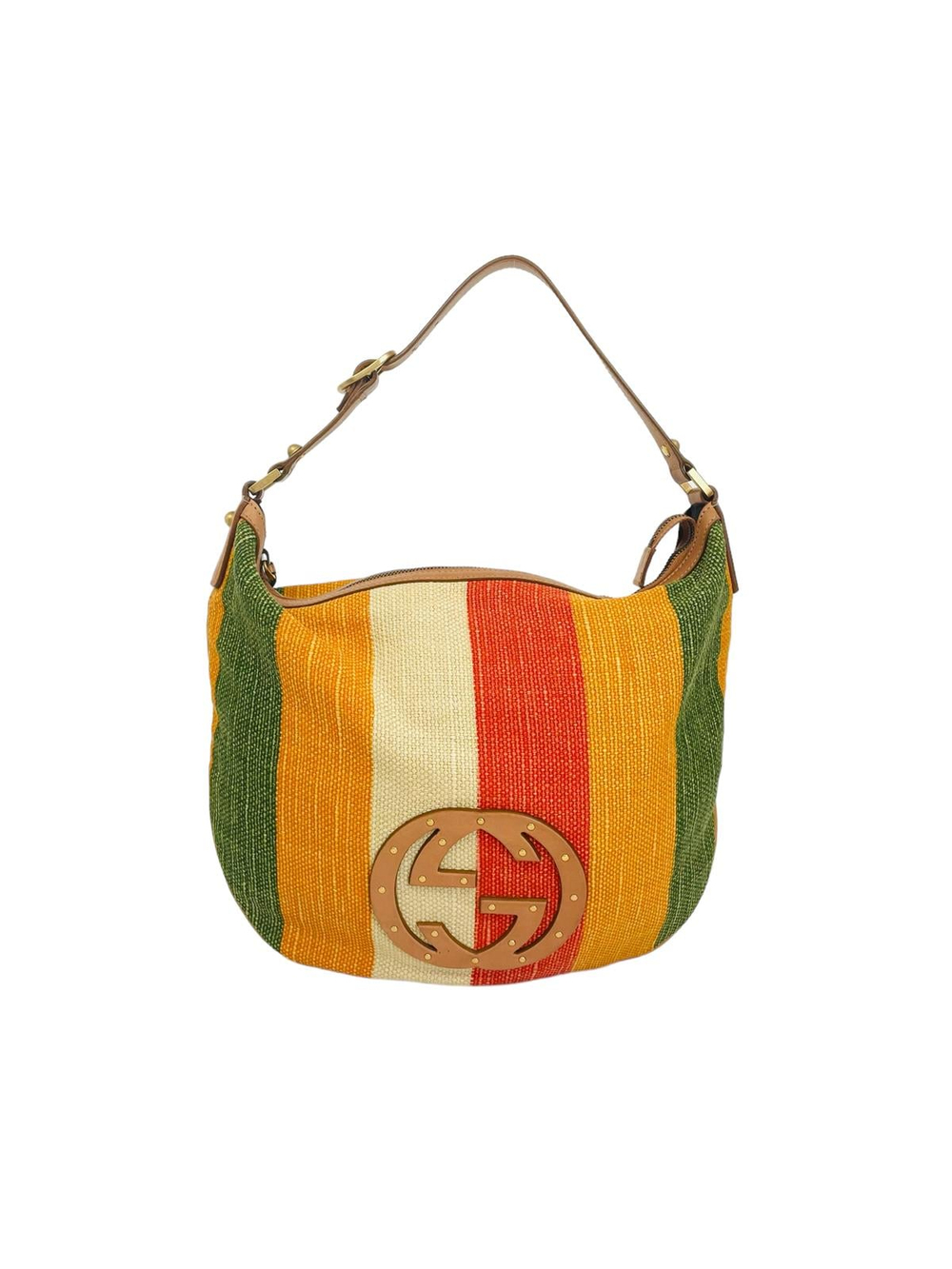 CANVAS STRIPED SMALL BLONDIE BAG