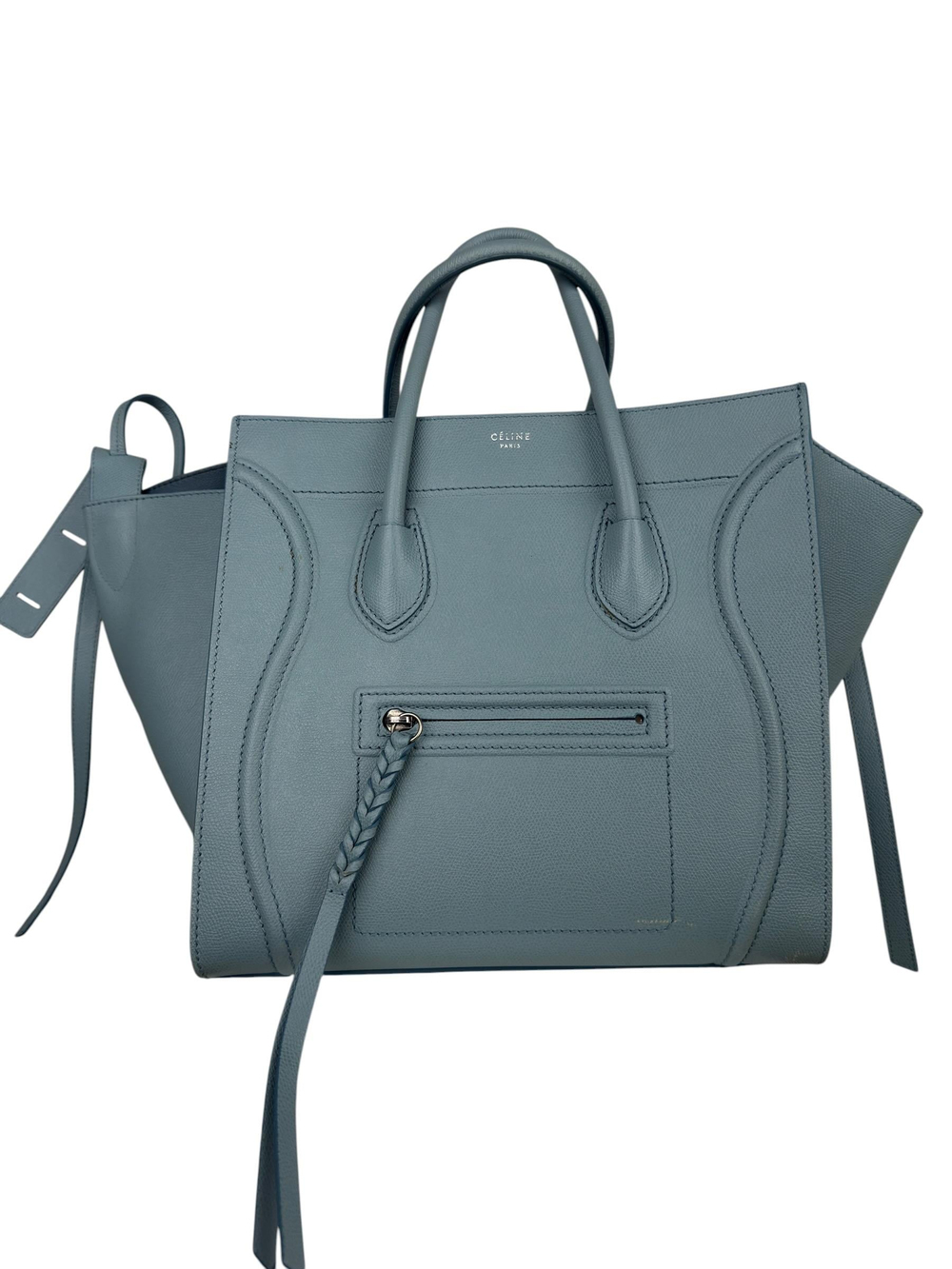 CELINE BLUE CALFSKIN MEDIUM PHANTOM LUGGAGE BAG
