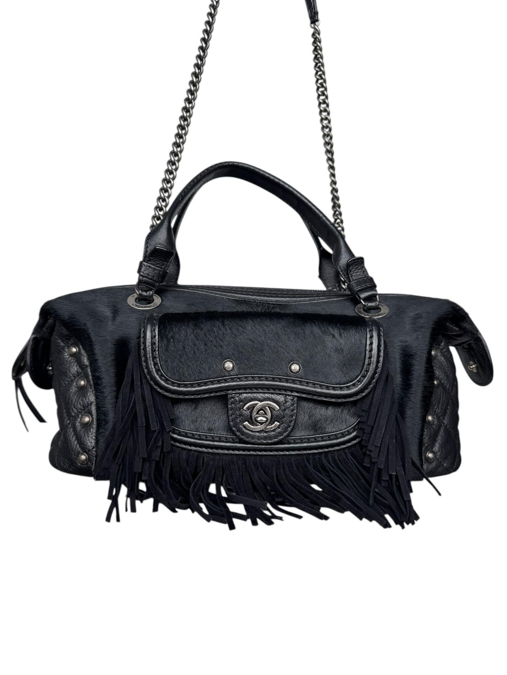 CHANEL CALFHAIR FRINGE PARIS DALLAS BAG