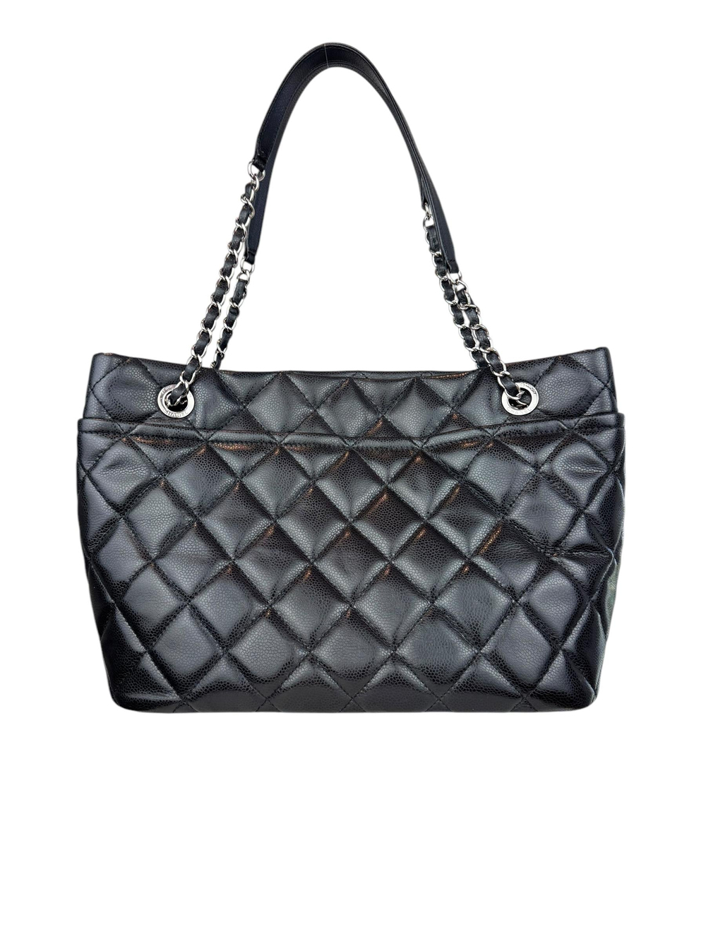 CHANEL CAVIAR LEATHER CC SHOPPING BAG
