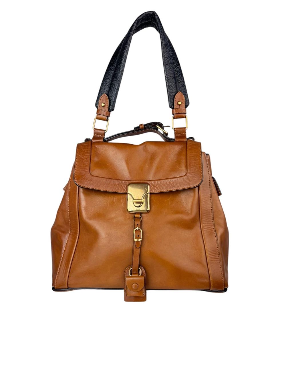 CHLOE BROWN LEATHER TOTE BAG