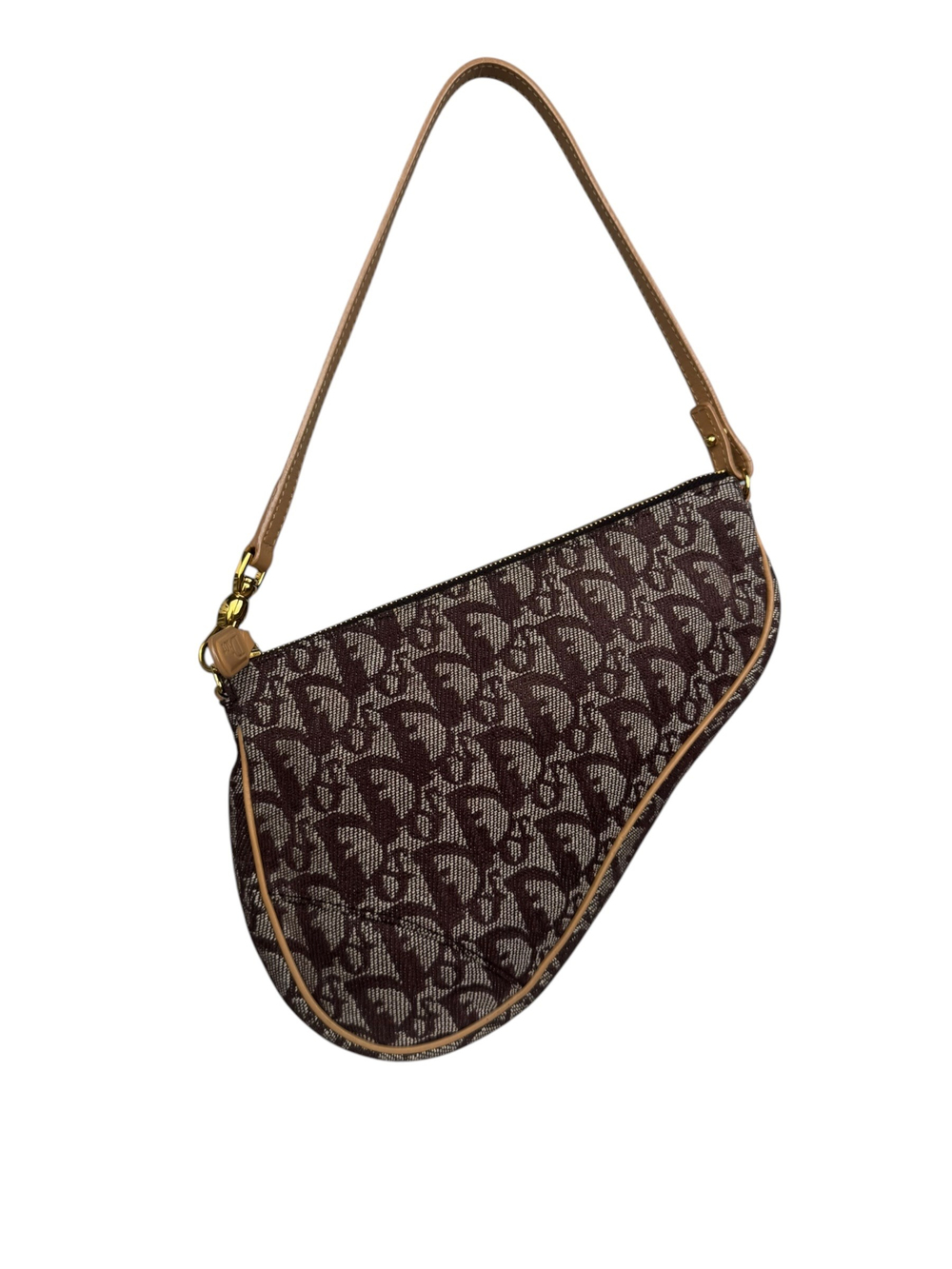 CHRISTIAN DIOR OBLIQUE CANVAS MINI SADDLE BAG