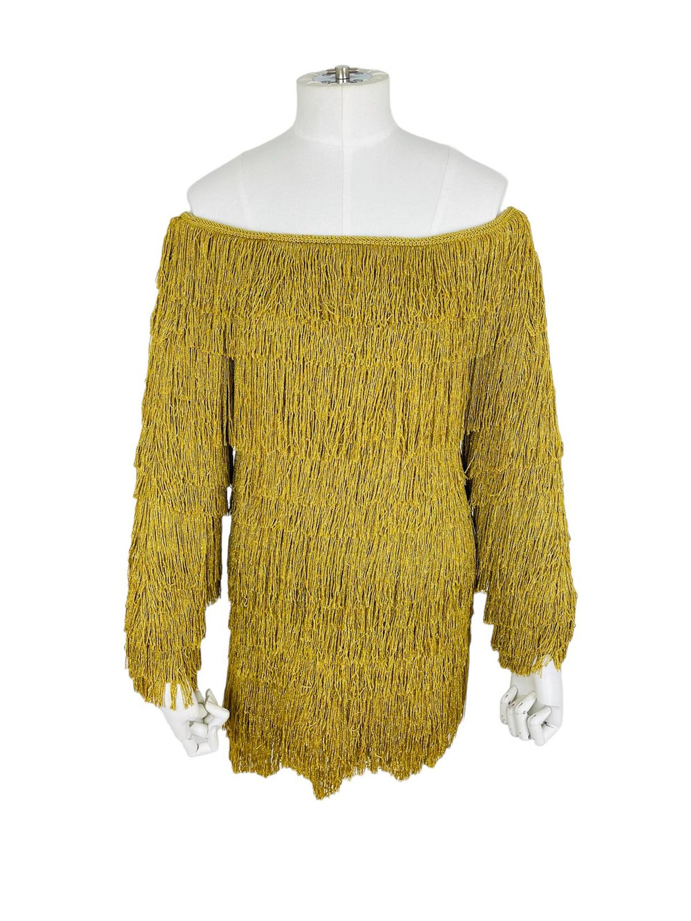 COCKTAIL GOLD FRINGE DRESS
