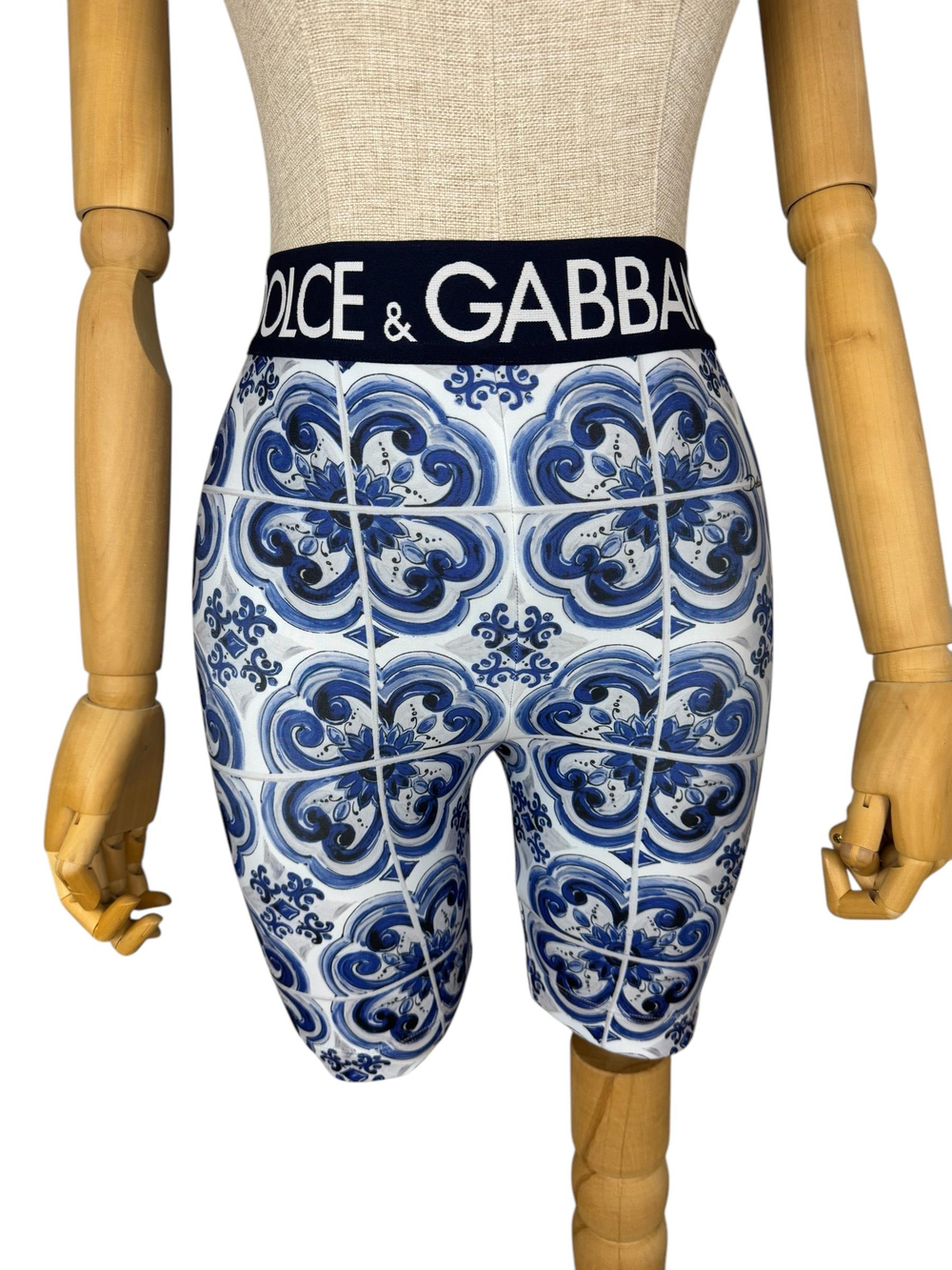 DOLCE GABBANA BLUE SHORT LEGGINGS