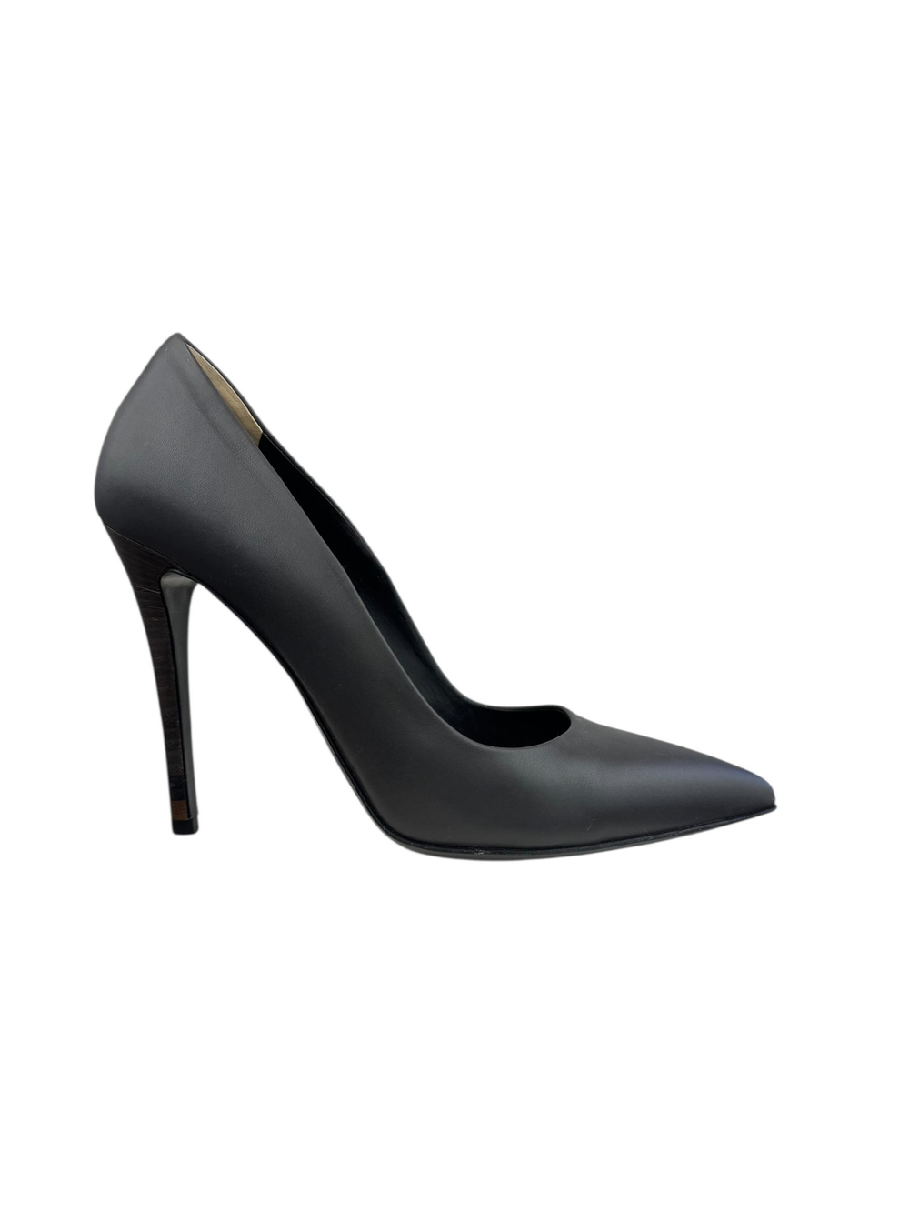 FENDI GRAY LEATHER HEELS