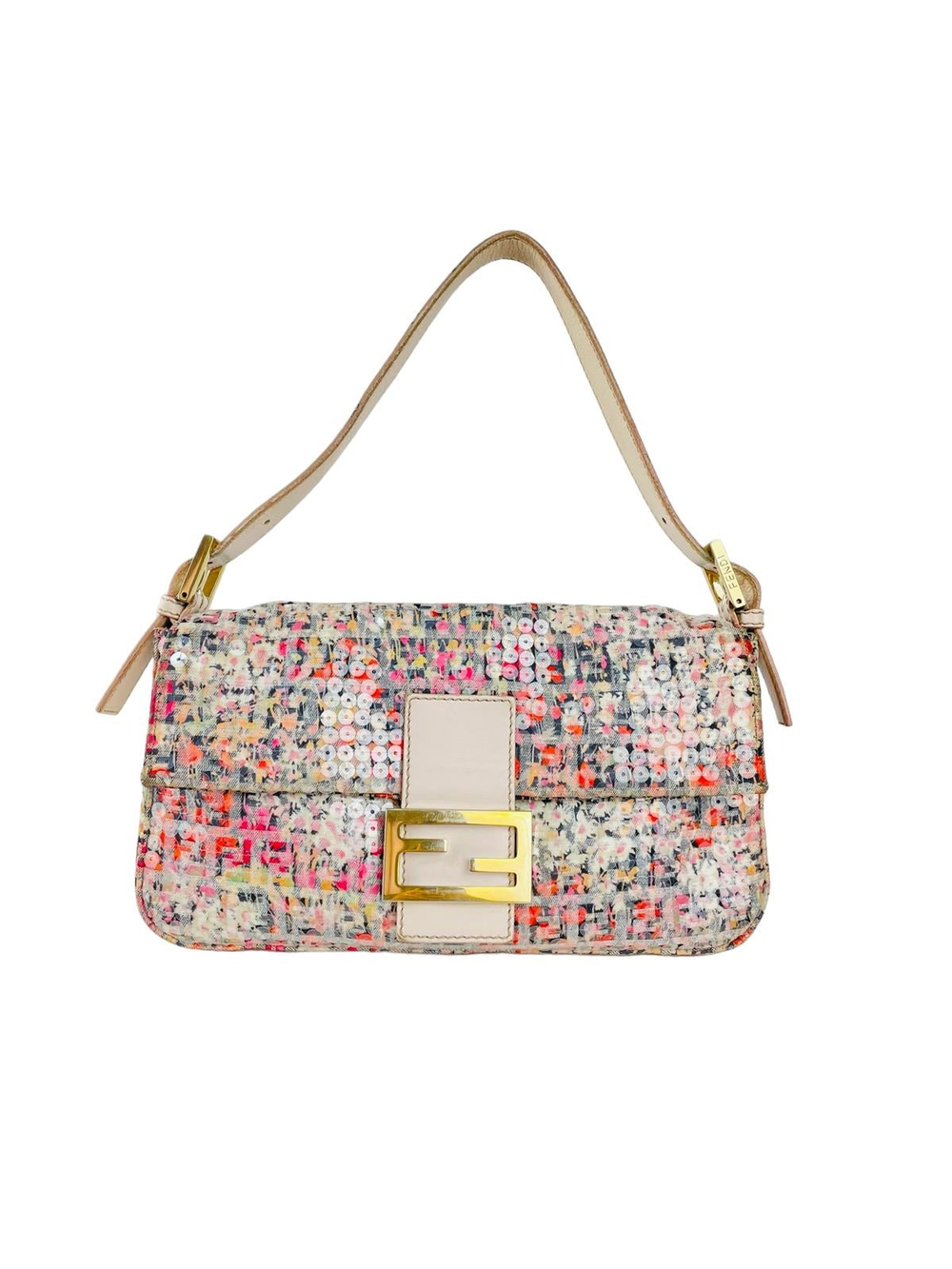 FENDI SQUIN EMBELLISHED BAGUETTE