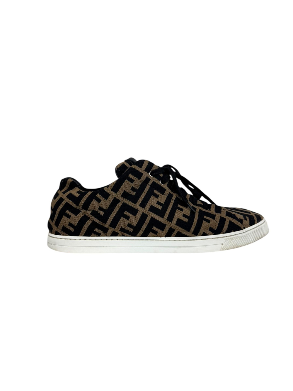 FENDI ZUCCA LEATHER SNEAKERS