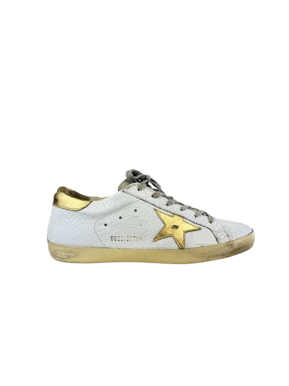 GOLDEN GOOSE CROCO PRINT SUPER STAR SNEAKERS