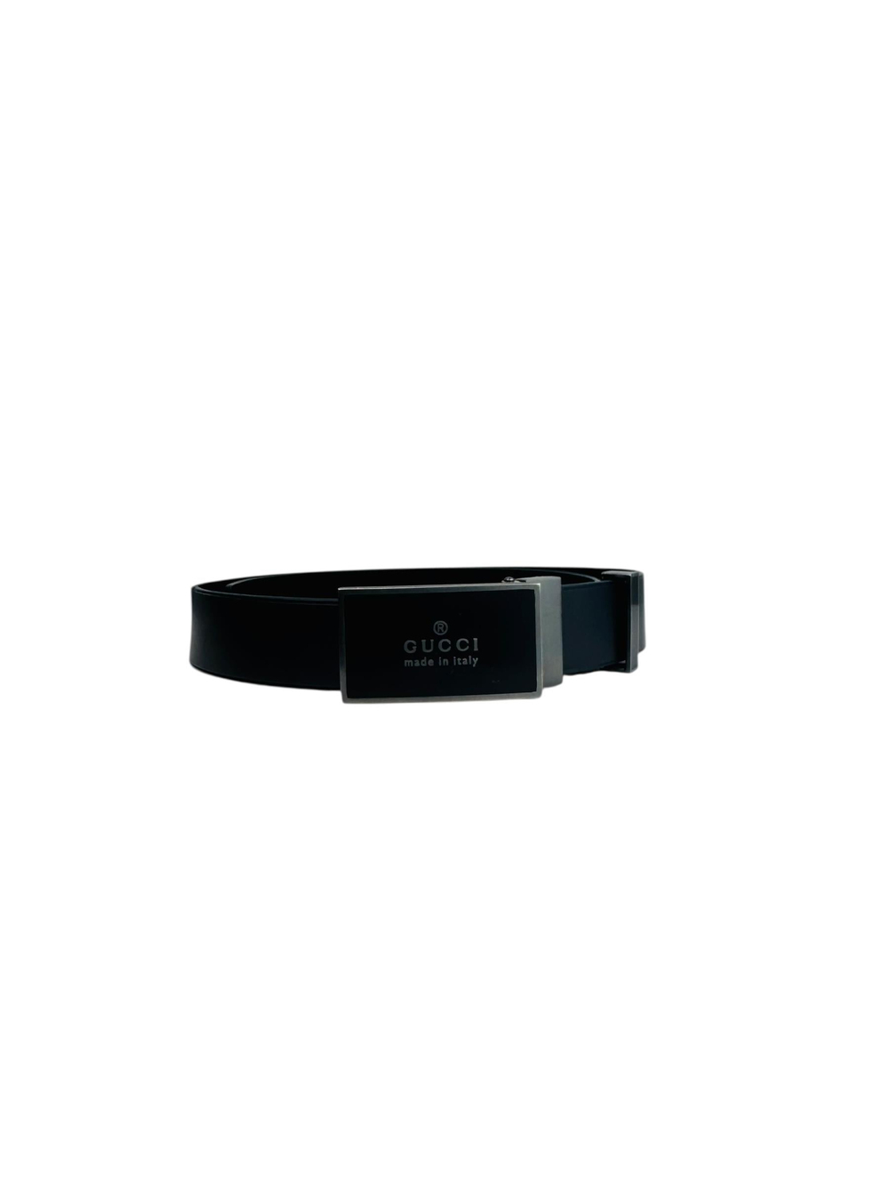 GUCCI BLACK LEATHER BELT