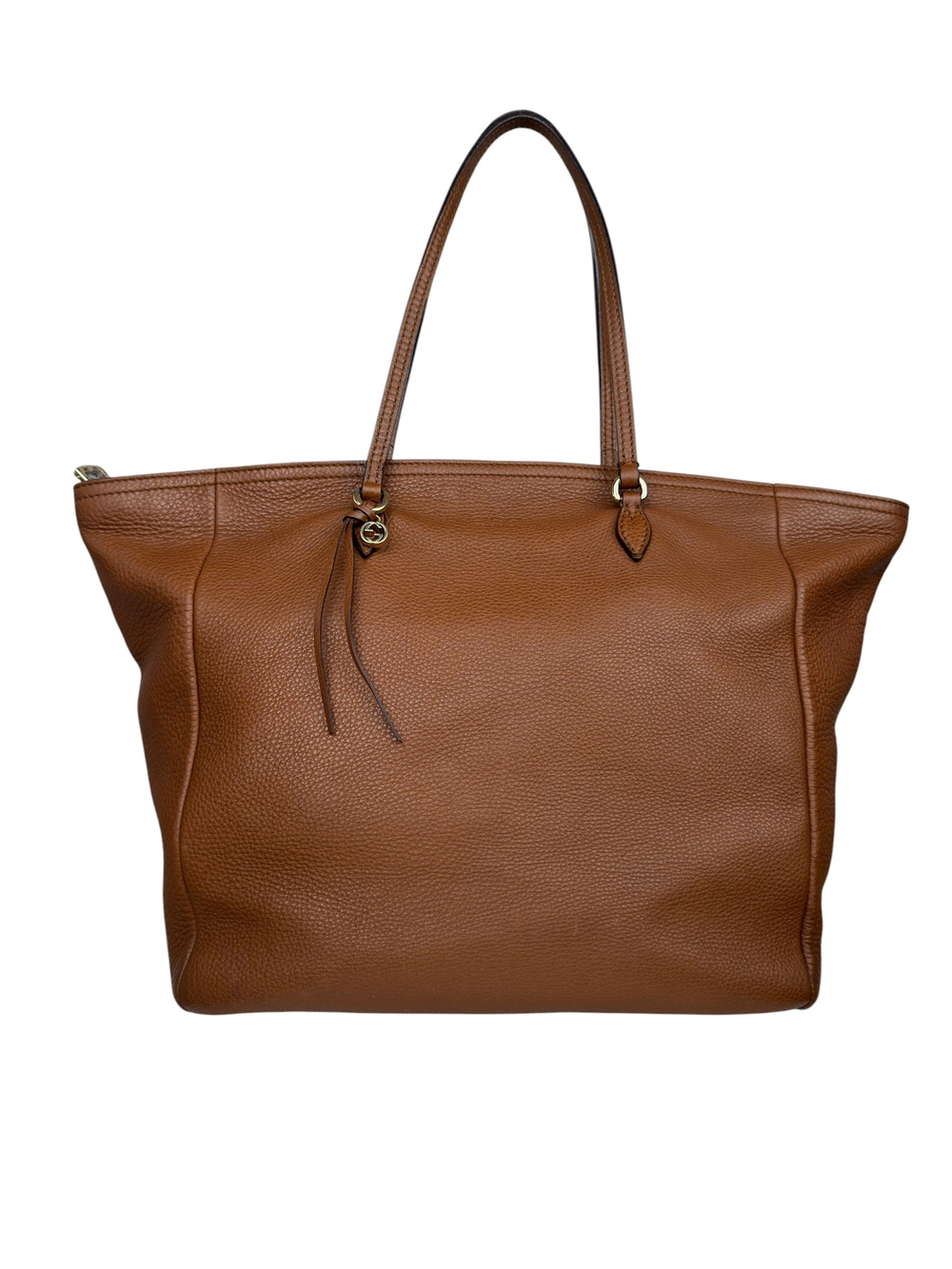 GUCCI PEBBLED LEATHER TOTE BAG