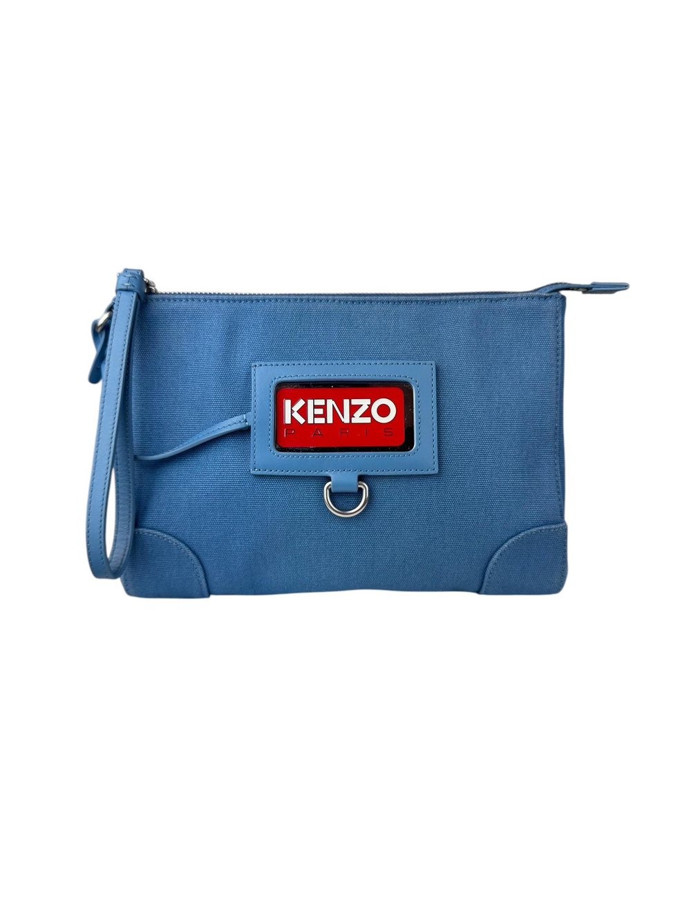 KENZO BLUE CANVAS CLUTCH