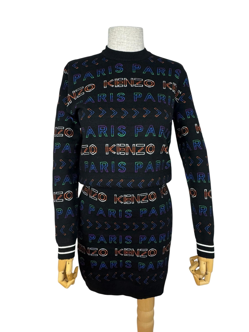 KENZO MULTICOLOR WOOL DRESS 