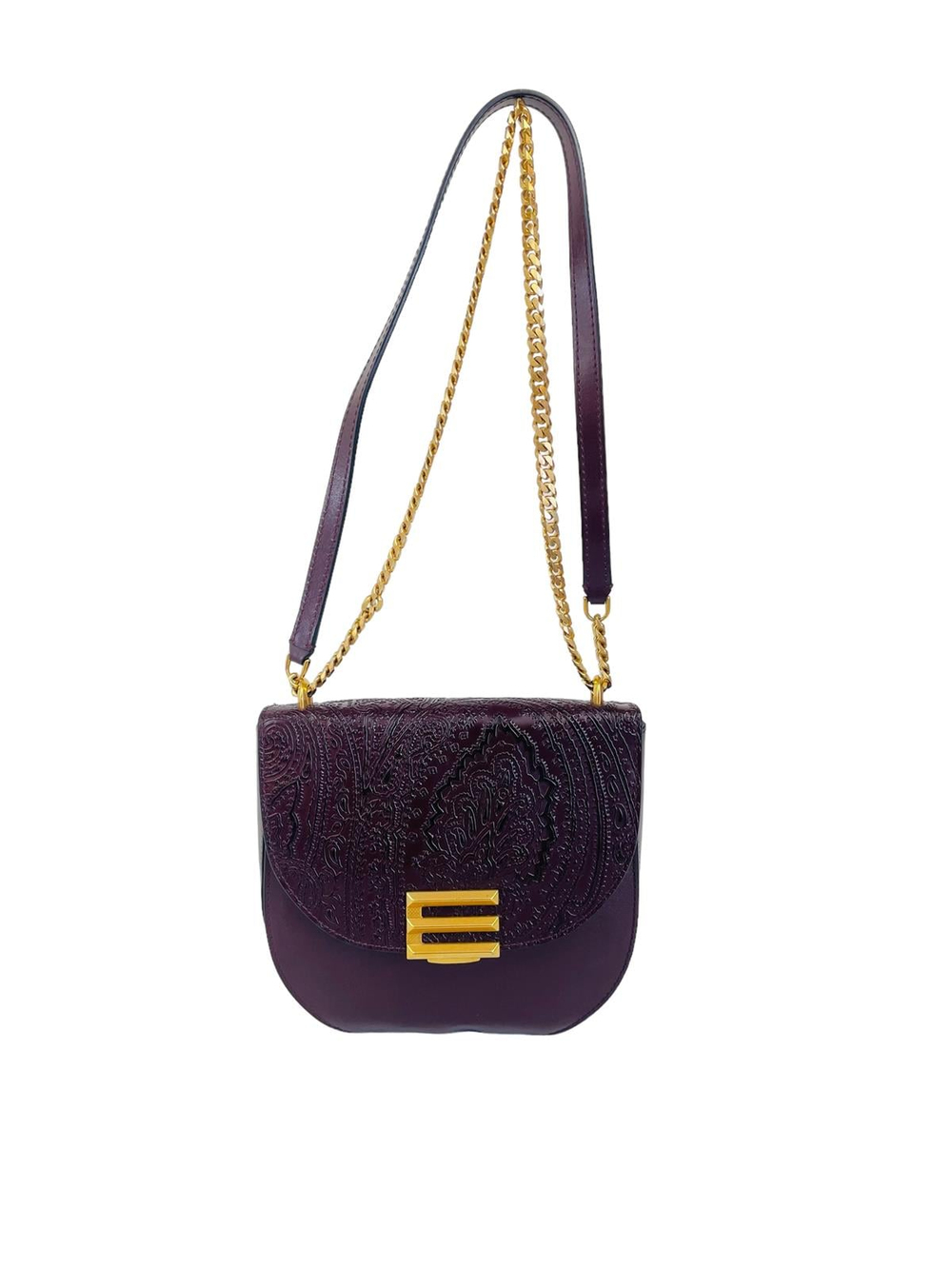 LEATHER CHAIN SHOULDER BAG