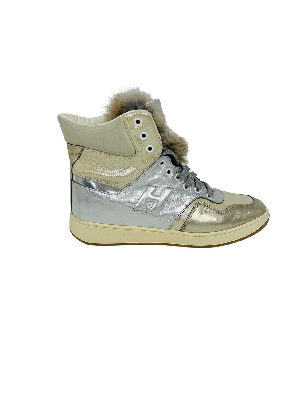LEATHER&FUR SNEAKERS