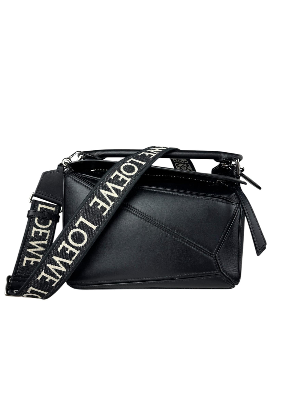 LOEWE BLACK SMALL PUZZLE BAG