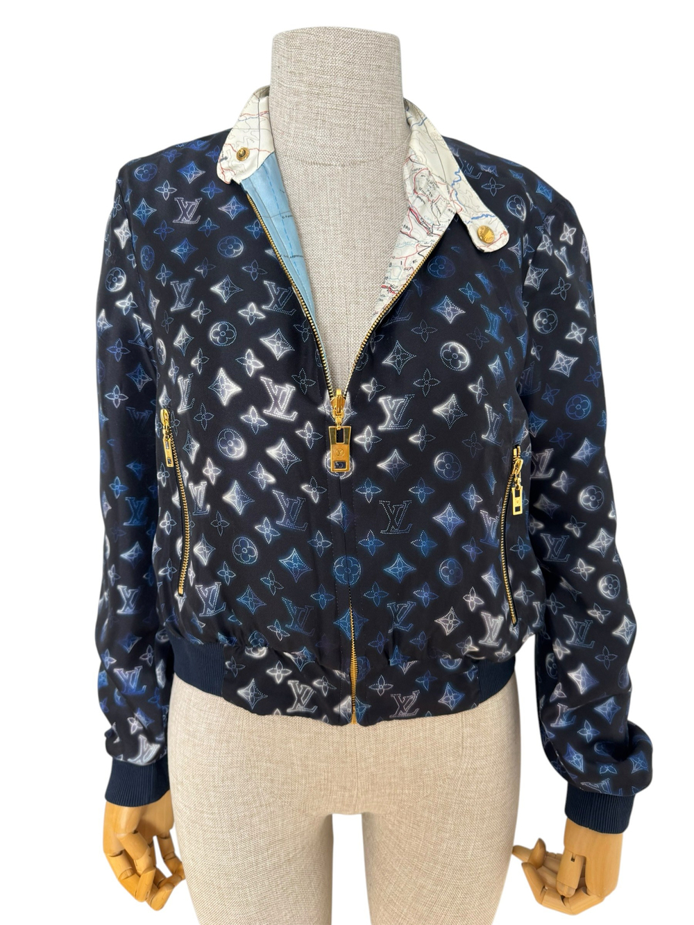 LOUIS VUITTON 2022 REVERSIBLE MAP PRINT JACKET