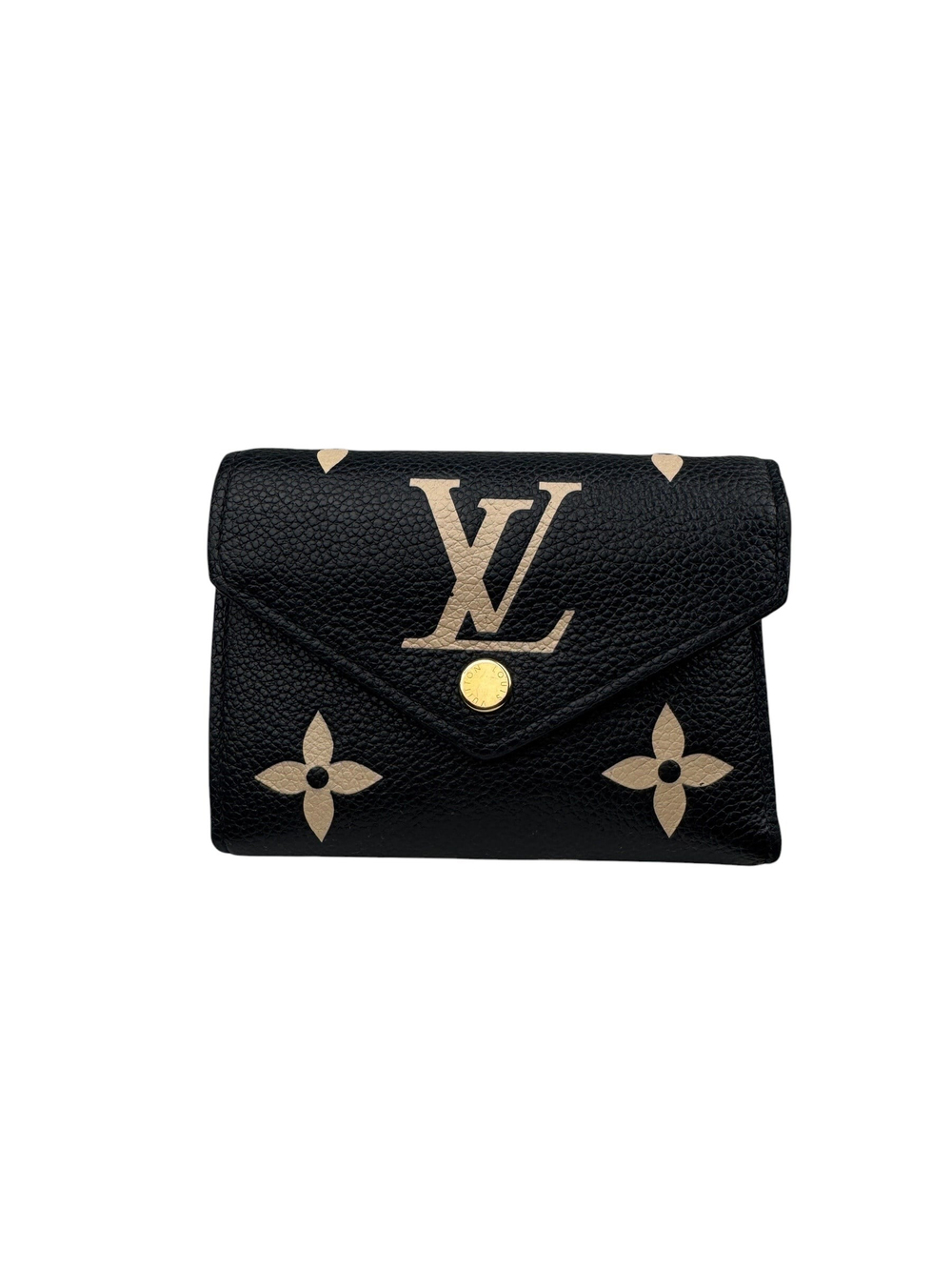 LOUIS VUITTON BLACK BEIGE VICTORINE WALLET