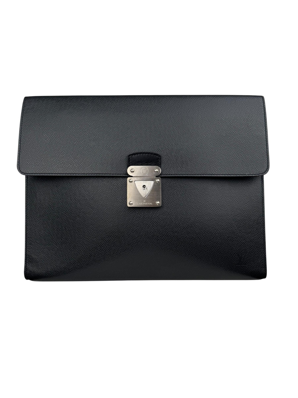 LOUIS VUITTON BLACK TAIGA POUCH