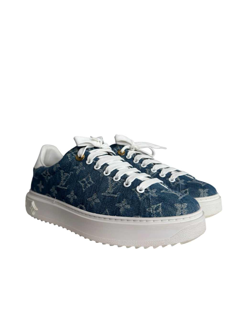 LOUIS VUITTON DENIM MONOGRAM SNEAKERS