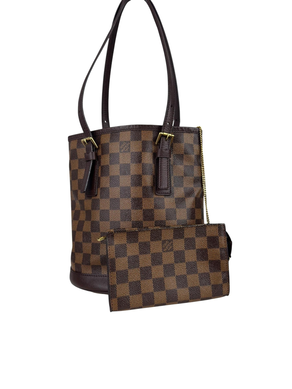 LOUIS VUITTON MARIAS DAMIER EBENE BUCKET BAG 