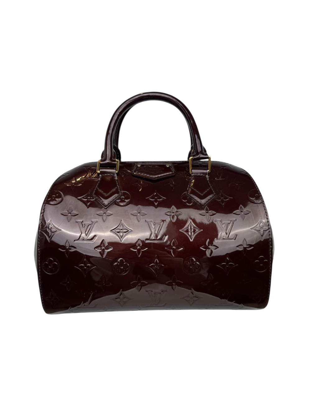 LOUIS VUITTON VERNIS BURGUNDY MONTANA BAG