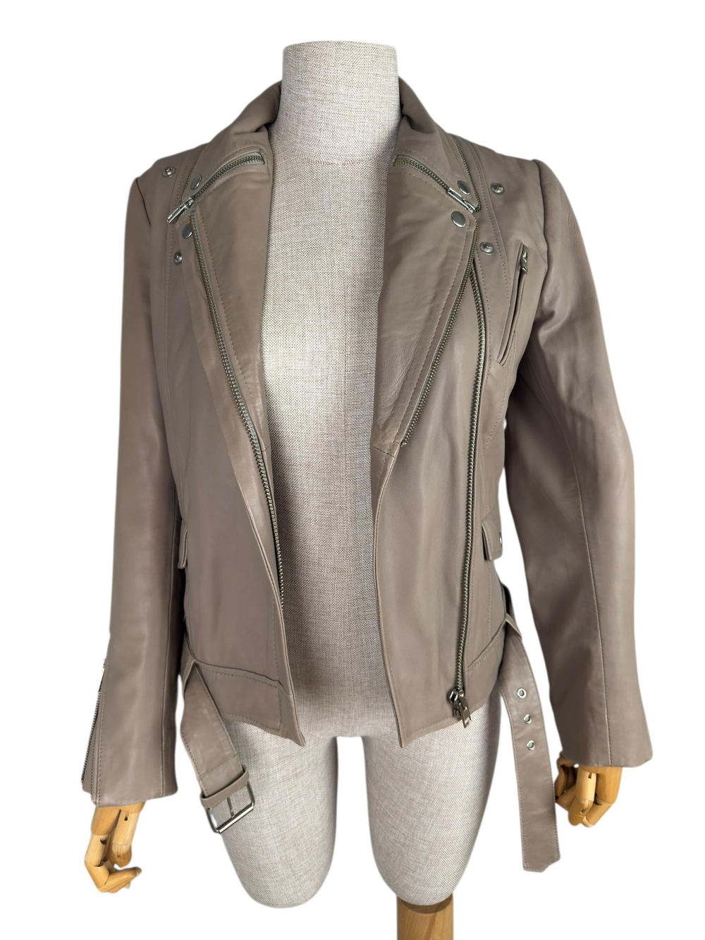 MAJE LAMBSKIN MINK JACKETT