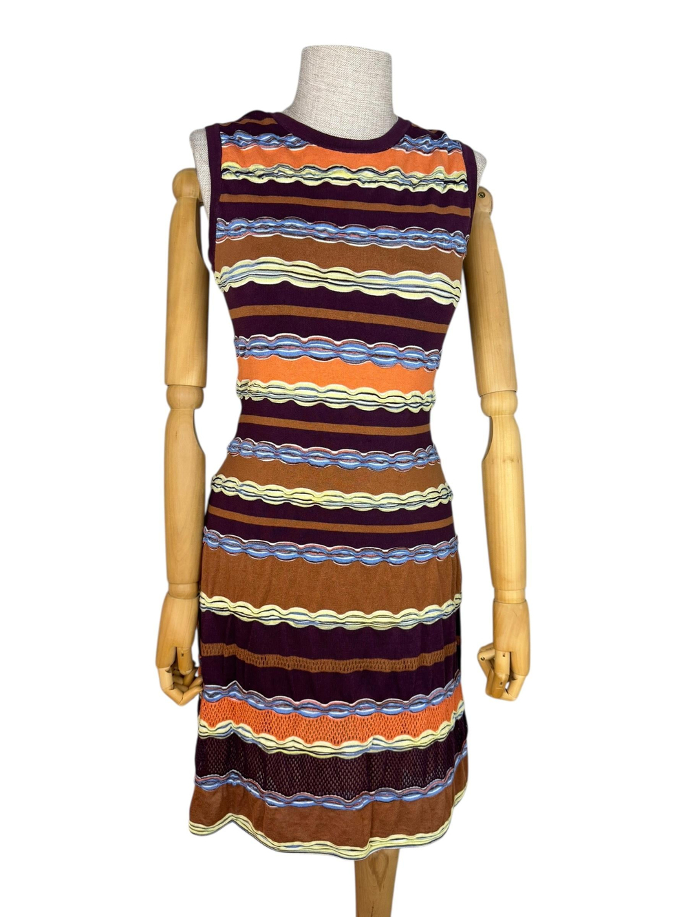 MISSONI MULTICOLOR STRIPED DRESS