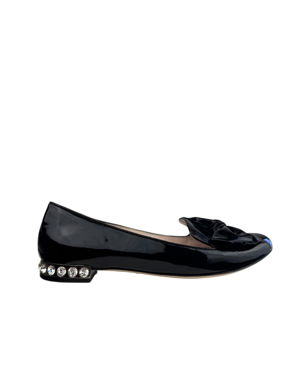 MIU MIU PATENT LEATHER BALLET FLATS