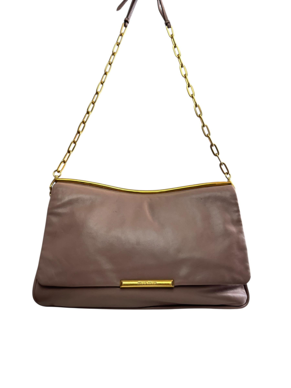 MIU MIU POUDREE LEATHER SHOULDER BAG