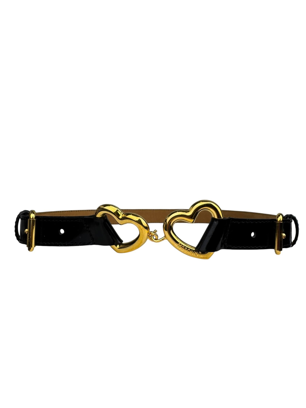 MOSCHINO BLACK HEART BELT