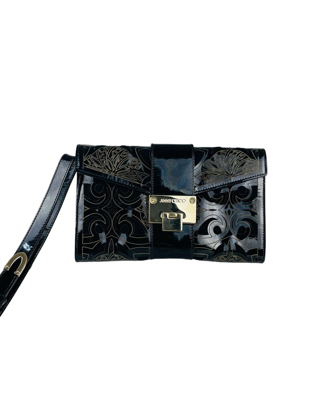PATENT LEATHER CLUTCH BAG