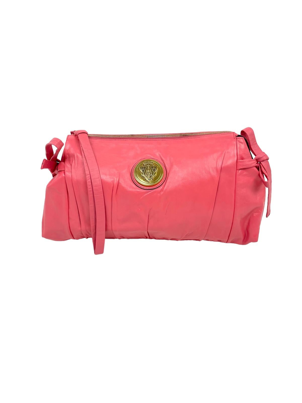 PINK LEATHER CLUTCH BAG