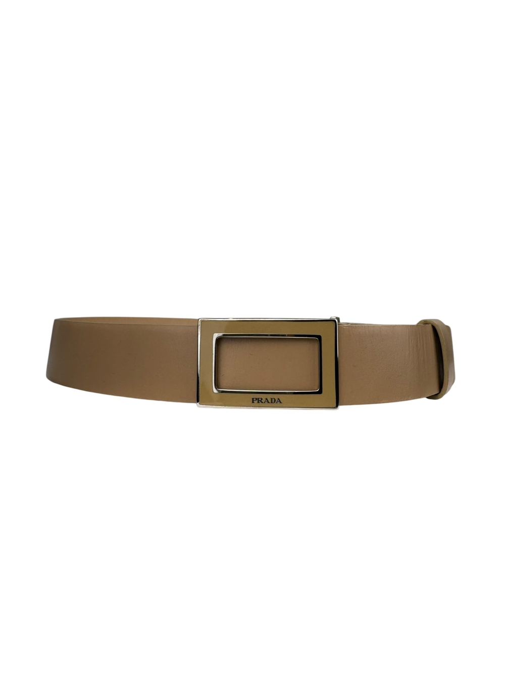 PRADA BEIGE LEATHER BELT