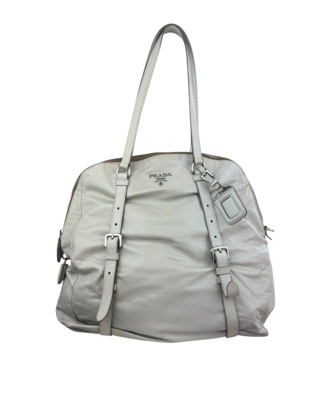 PRADA NAPPA BIANCO TOTE BAG
