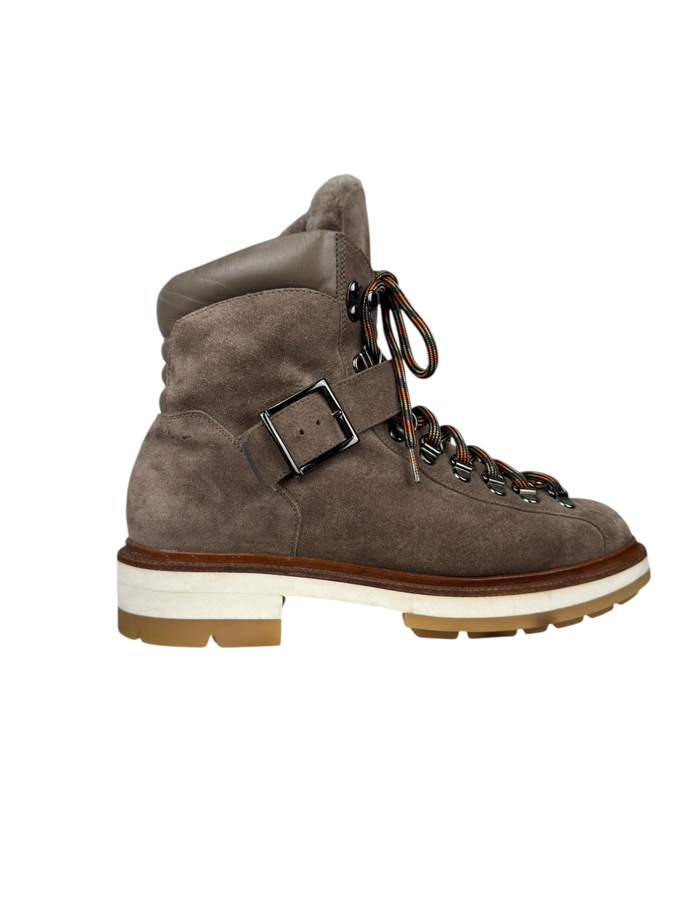 SANTONI MINK SUEDE BOOTS