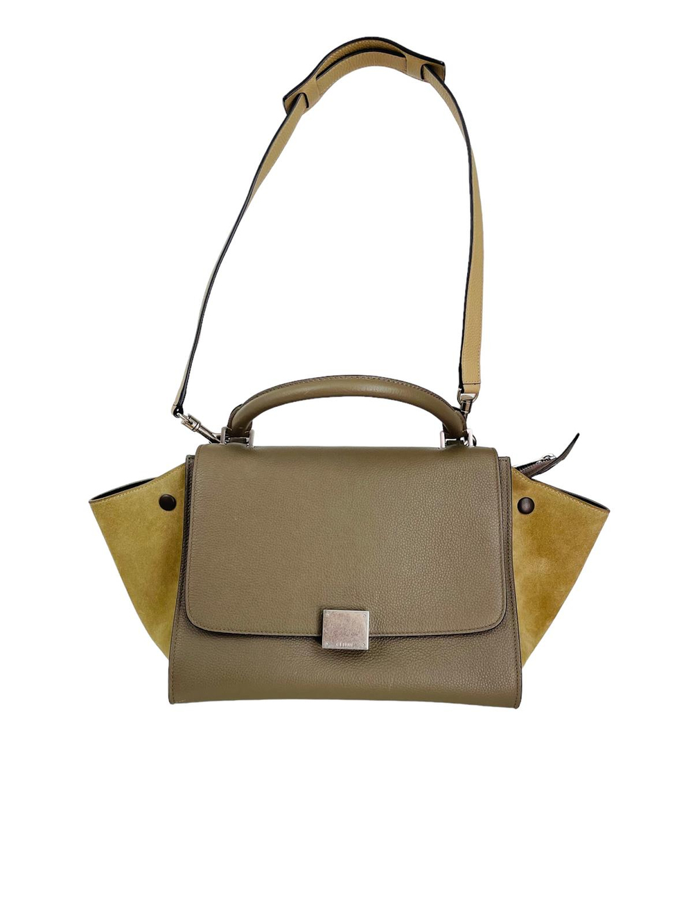 SMALL BEIGE TRAPEZ HANDBAG