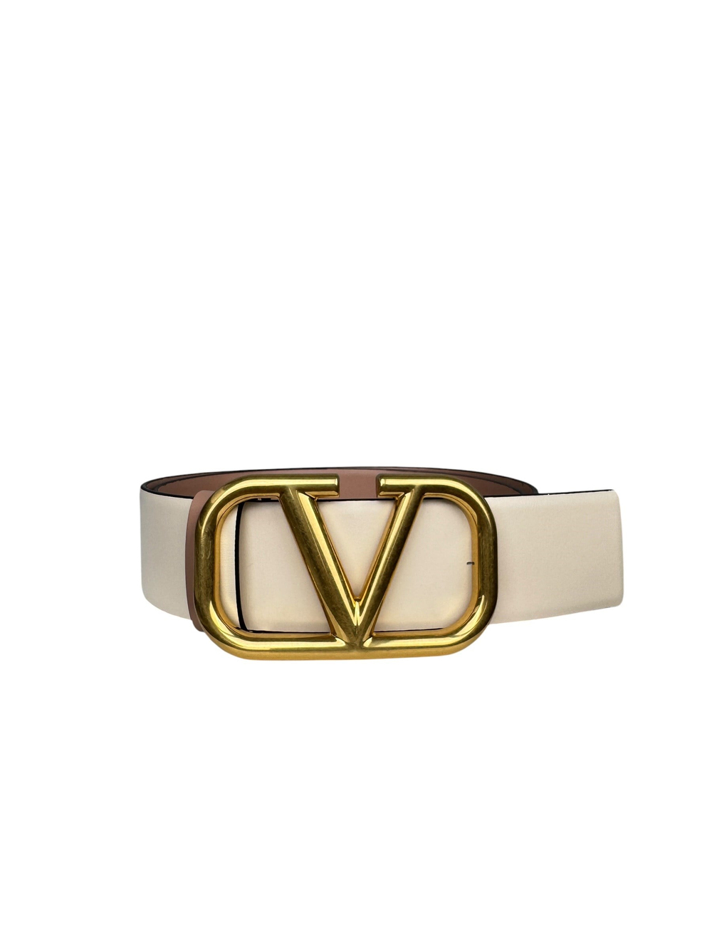 VALENTINO V LOGO WHITE BELT