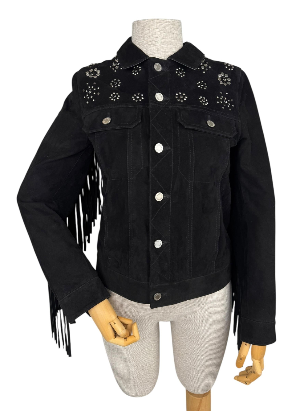 ZADIG VOLTAIRE GOATSKIN WESTERN LEATHER JACKET
