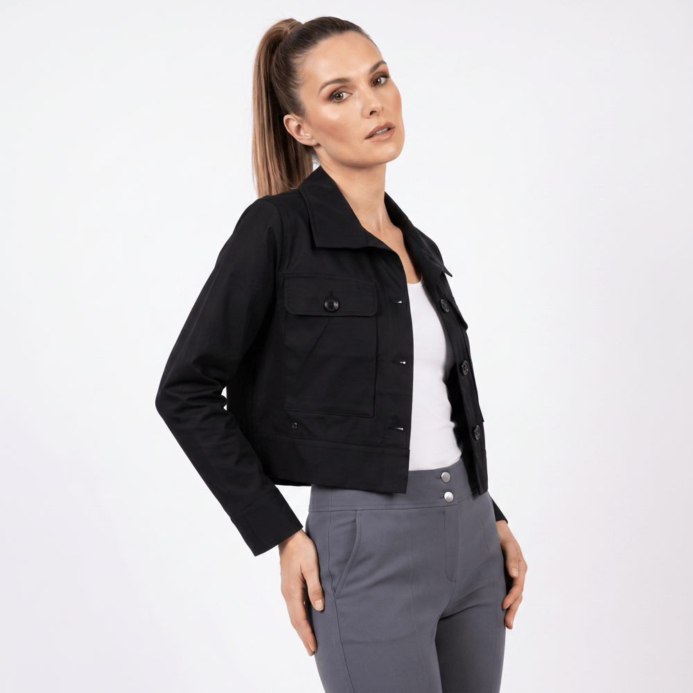 BLUCeket / MontBLU Göğüs Cep Manşet Kol Arka Uzun Mont