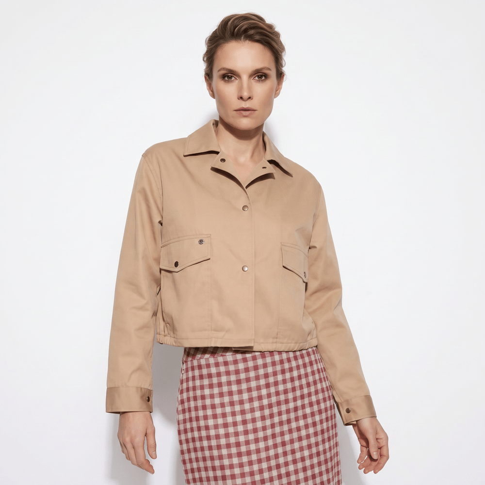 BLUCeket / MontBLU İp Büzmeli Manşet Kol Mont