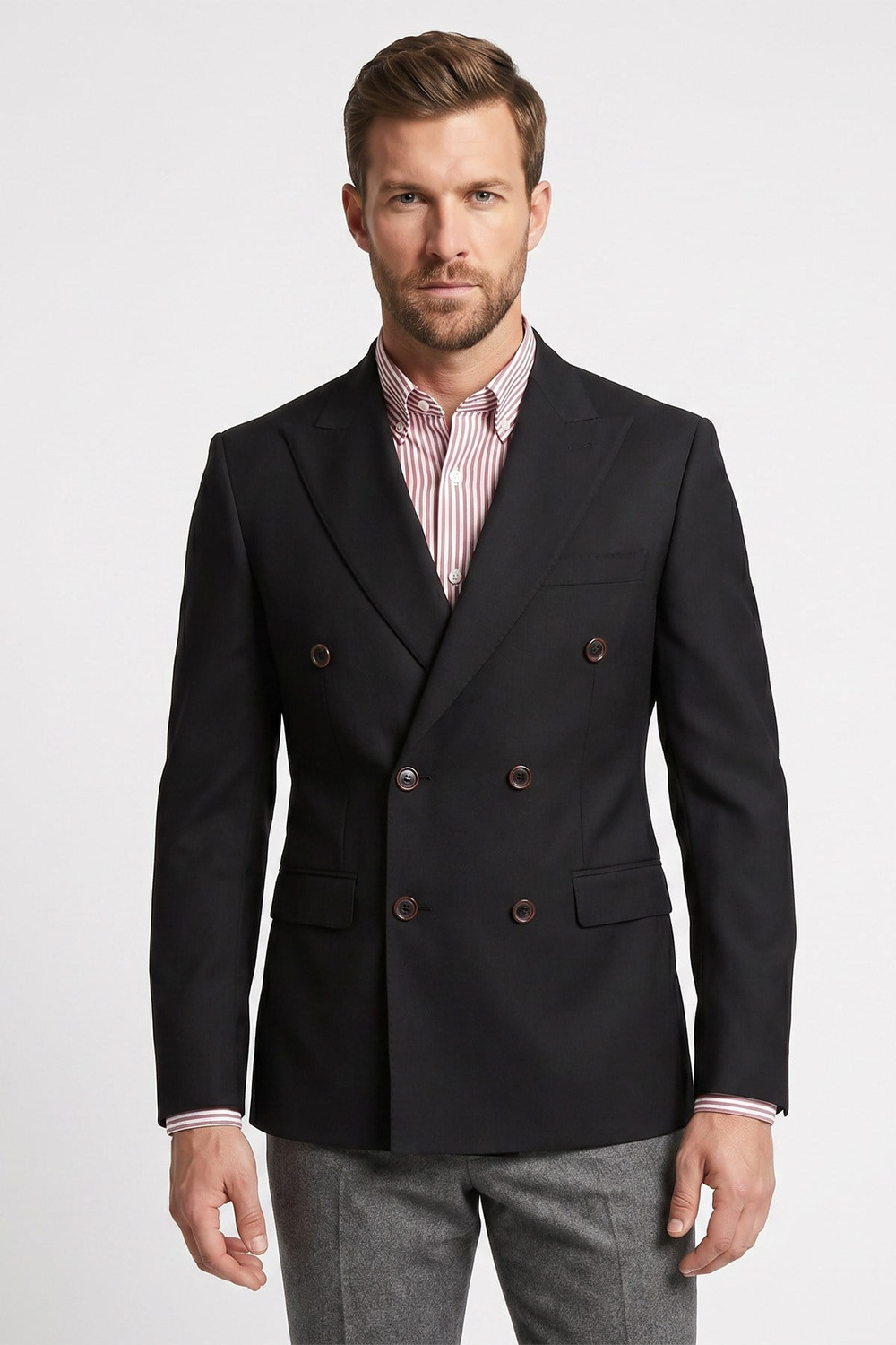 BLUCeketBLU Slim Fit Kruvaze Ceket