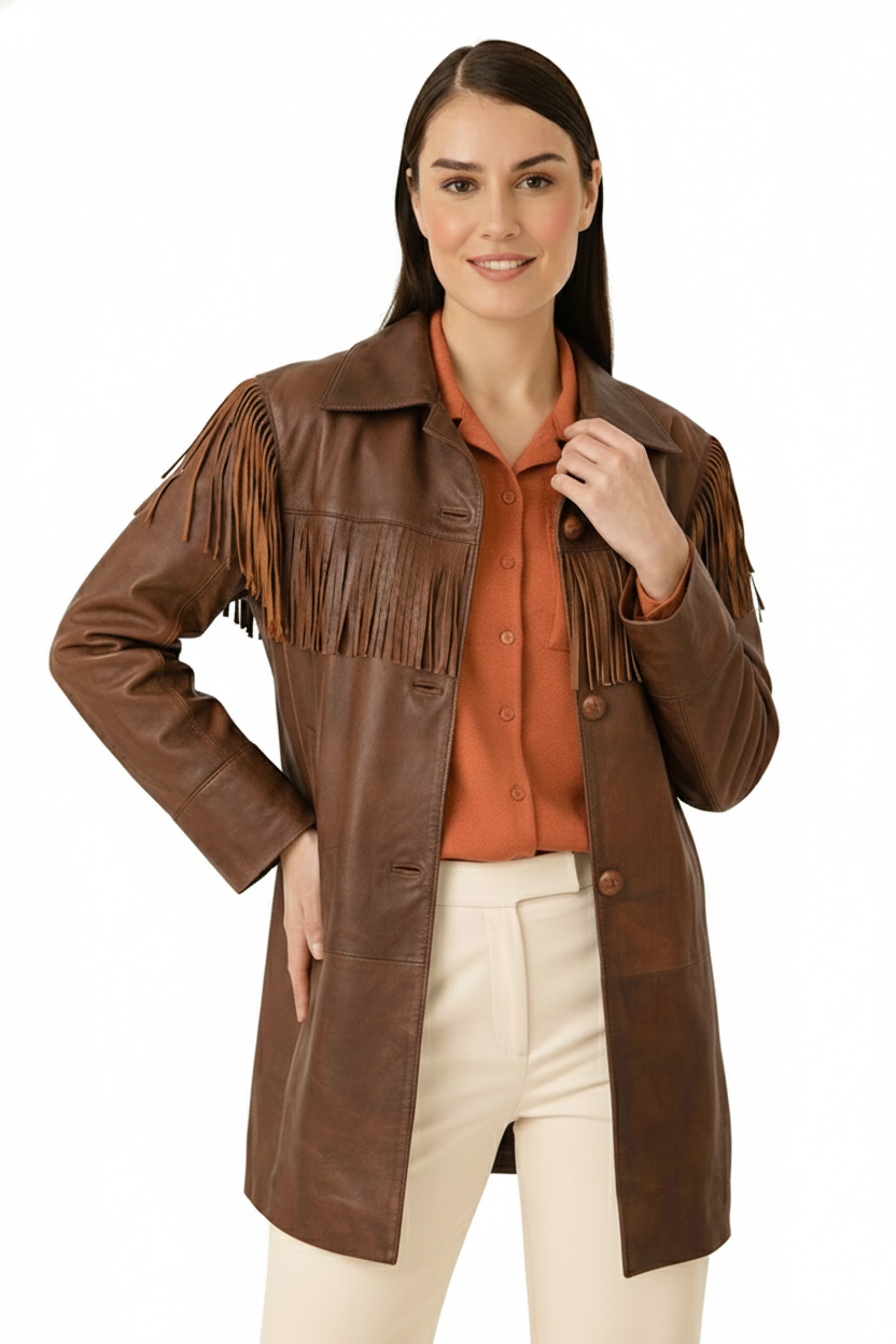 BLUDeri GiyimBLU Roba Püsküllü Uzun Ceket