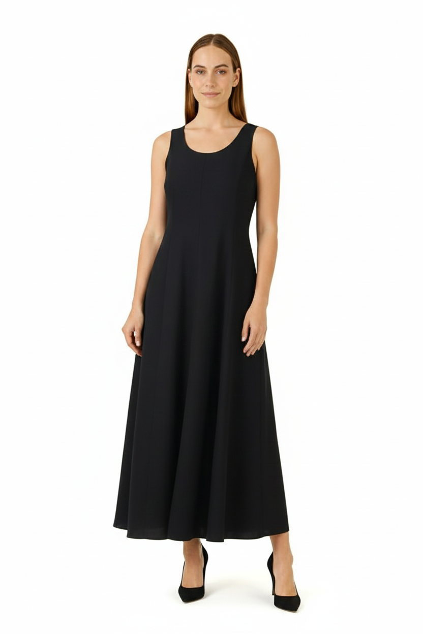 BLUElbiseBLU Açık Sıfır Yaka Kolsuz Elbise