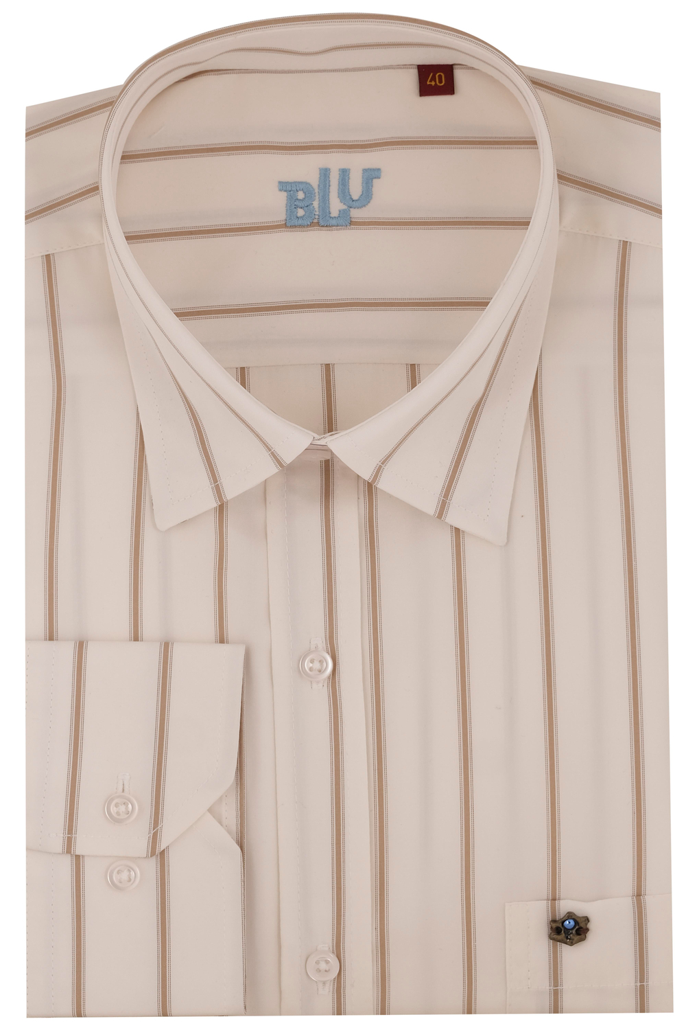 BLUGömlekBLU Alttan Düğmeli Yaka Cepli UK Gömlek