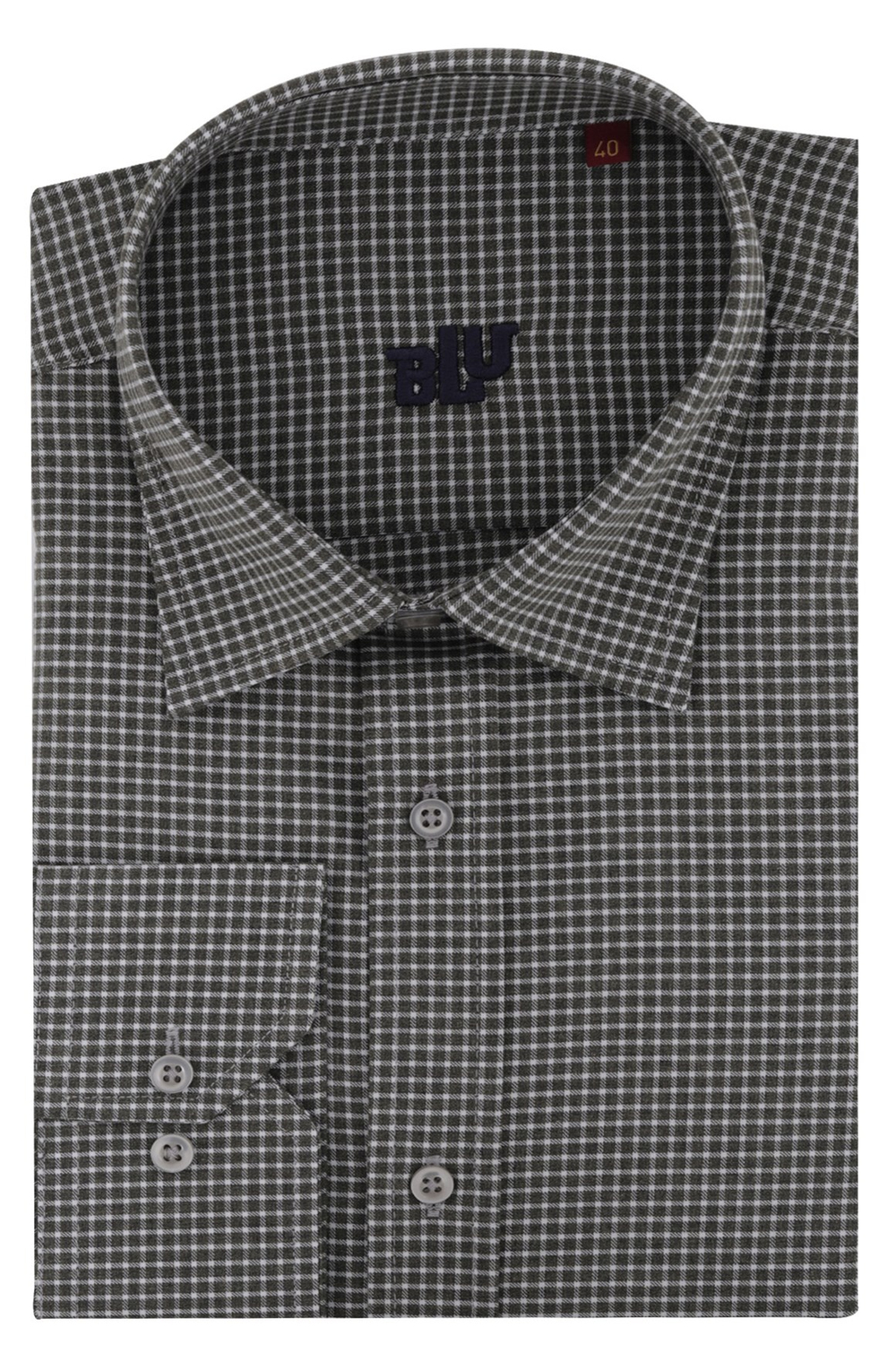 BLUGömlekBLU Alttan Düğmeli Yaka Klasik Gömlek