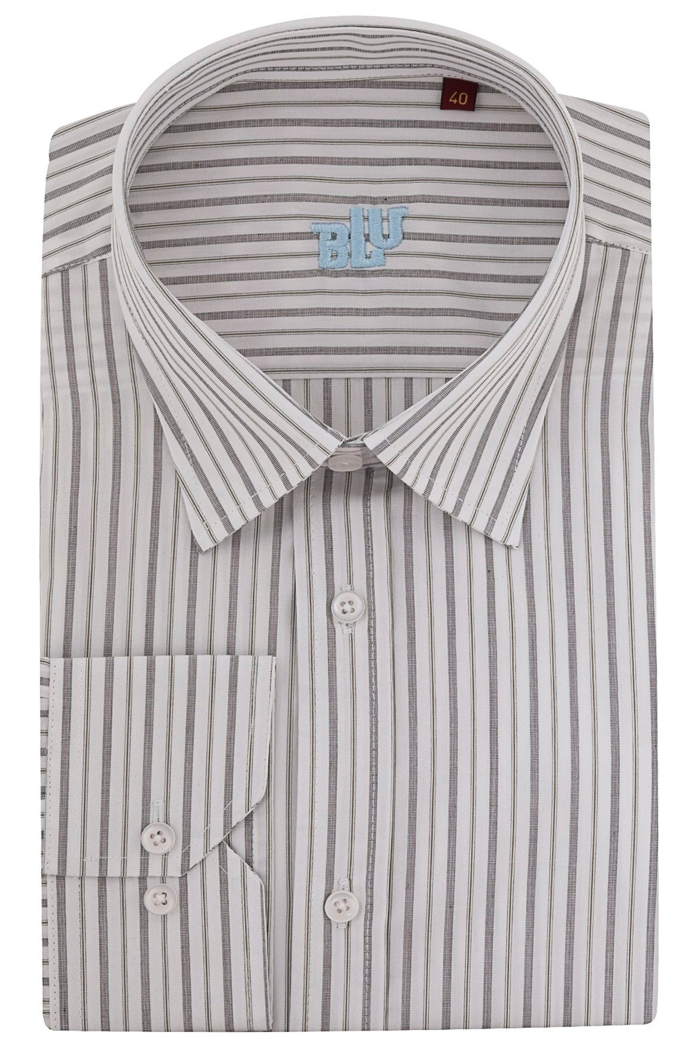 BLUGömlekBLU Yarım İtalyan Alttan Düğmeli Yaka Klasik Gömlek