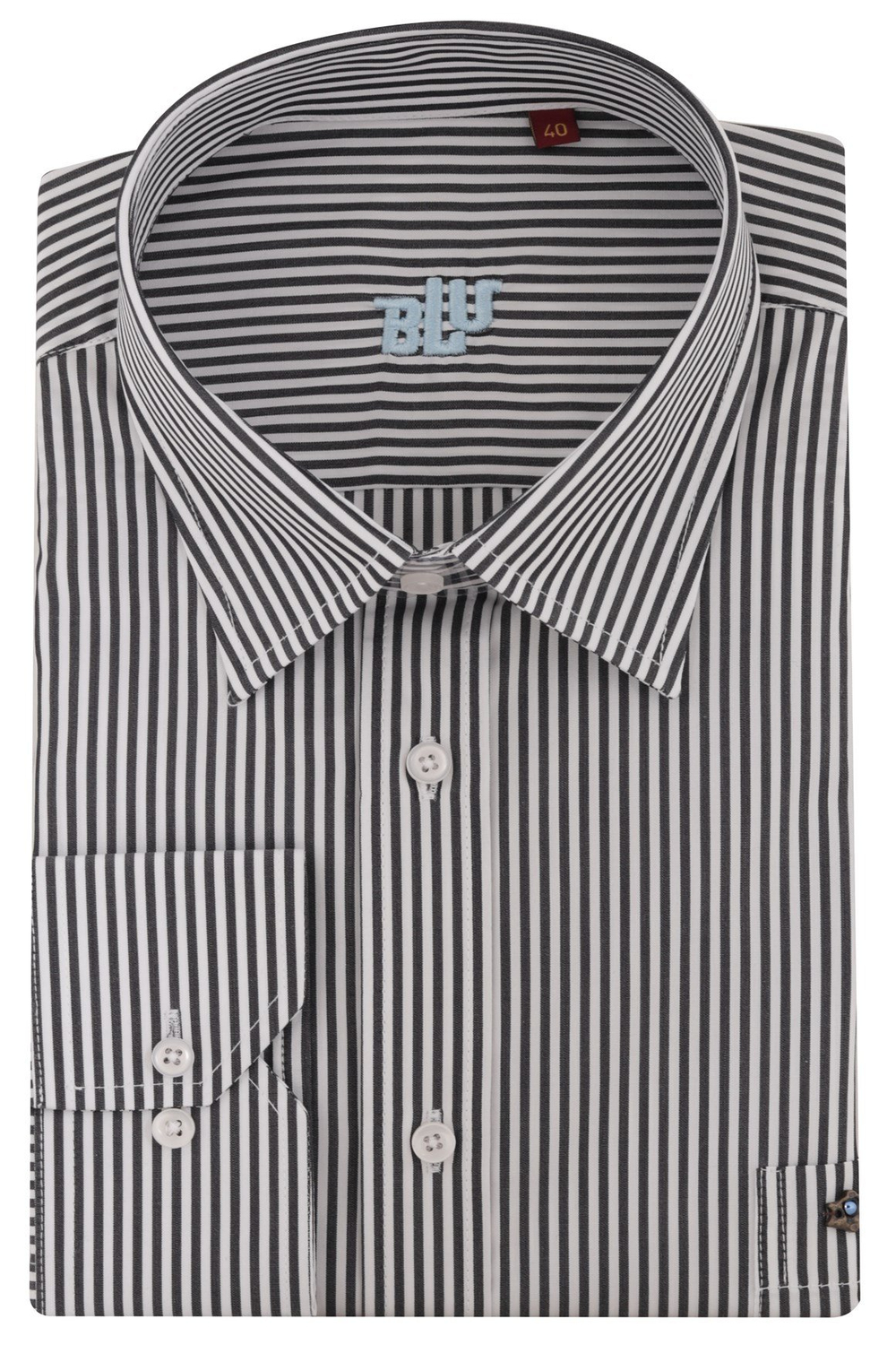 BLUGömlekBLU Yarım İtalyan Alttan Düğmeli Yaka Klasik Gömlek